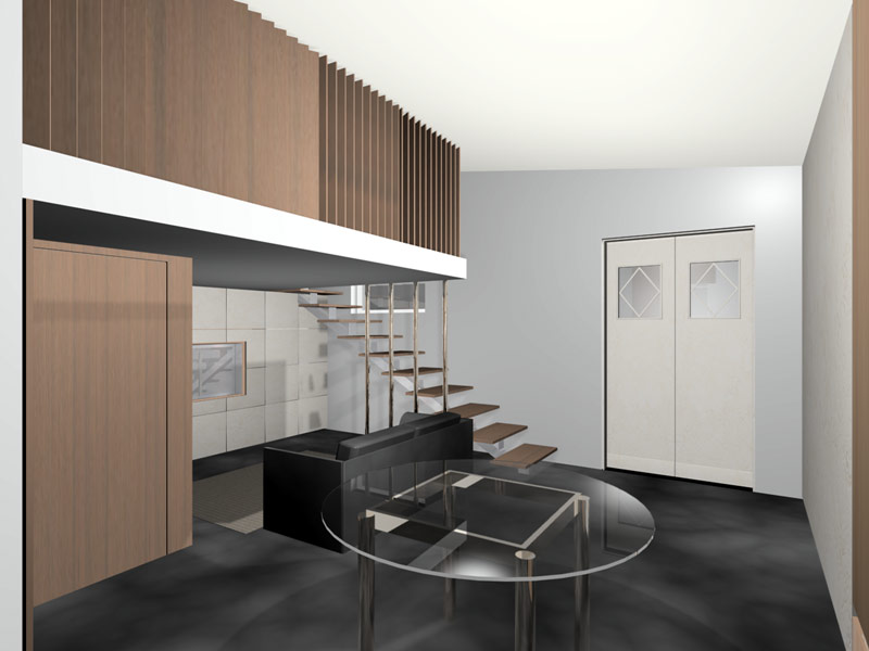 Appartamento Firenze, render soggiorno